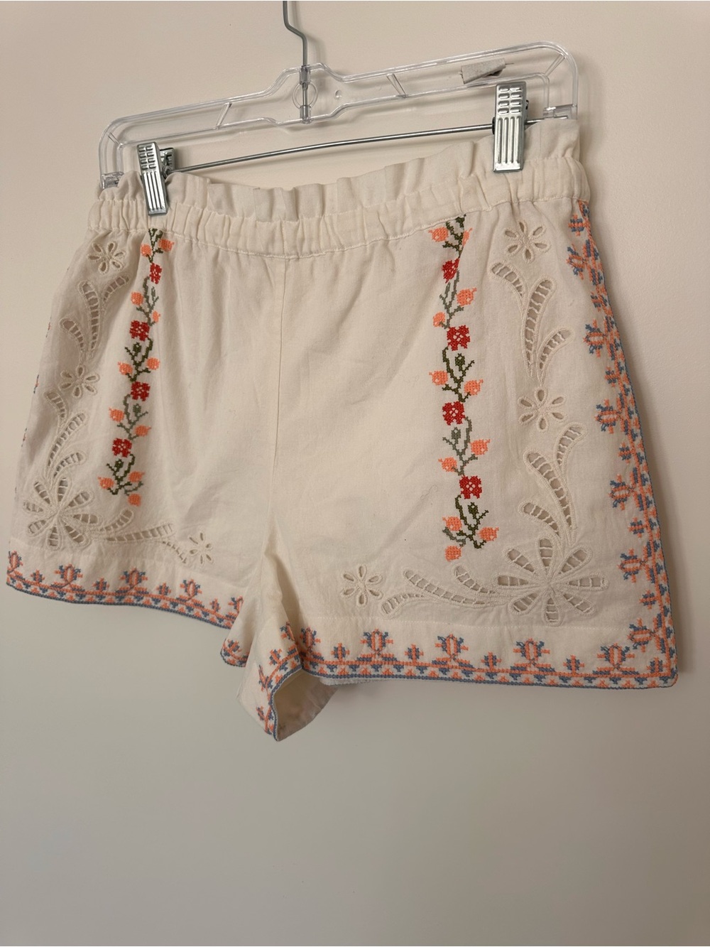 Sezane white embroidered Math shorts - Picture 7 of 10